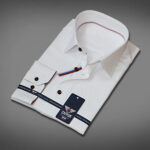 SUK 9003 - 37 BIELA bordový gombík dlhý rukáv