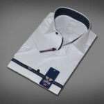 RKK 9003 - 36 SAILOR biela s modrým podšitím krátky rukáv